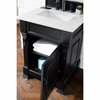 James Martin Vanities Brookfield 26in Single Vanity, Antique Black w/ 3 CM Carrara Marble Top 147-114-V26-AQB-3CAR